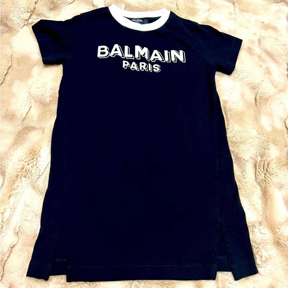 BALMAIN KIDS LOGO TSHIRT DRESS AUTHENTIC 🖤♠️